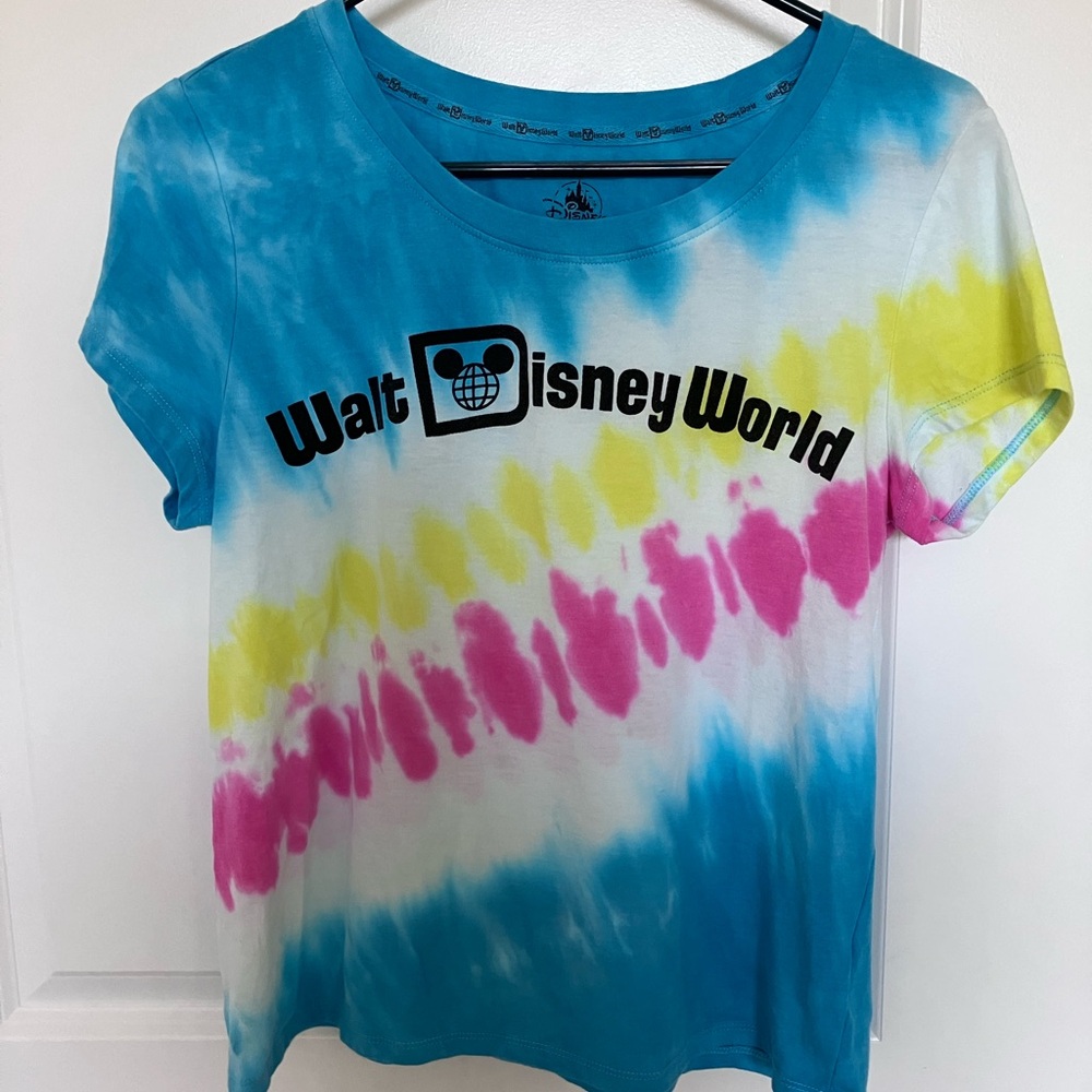 Disney Kids Tie-Dye Tee - Blue, Yellow, Pink size L
